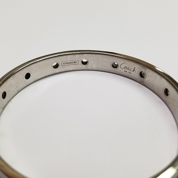 Coach sky blue and silver bangle bracelet - Picture 3 of 4